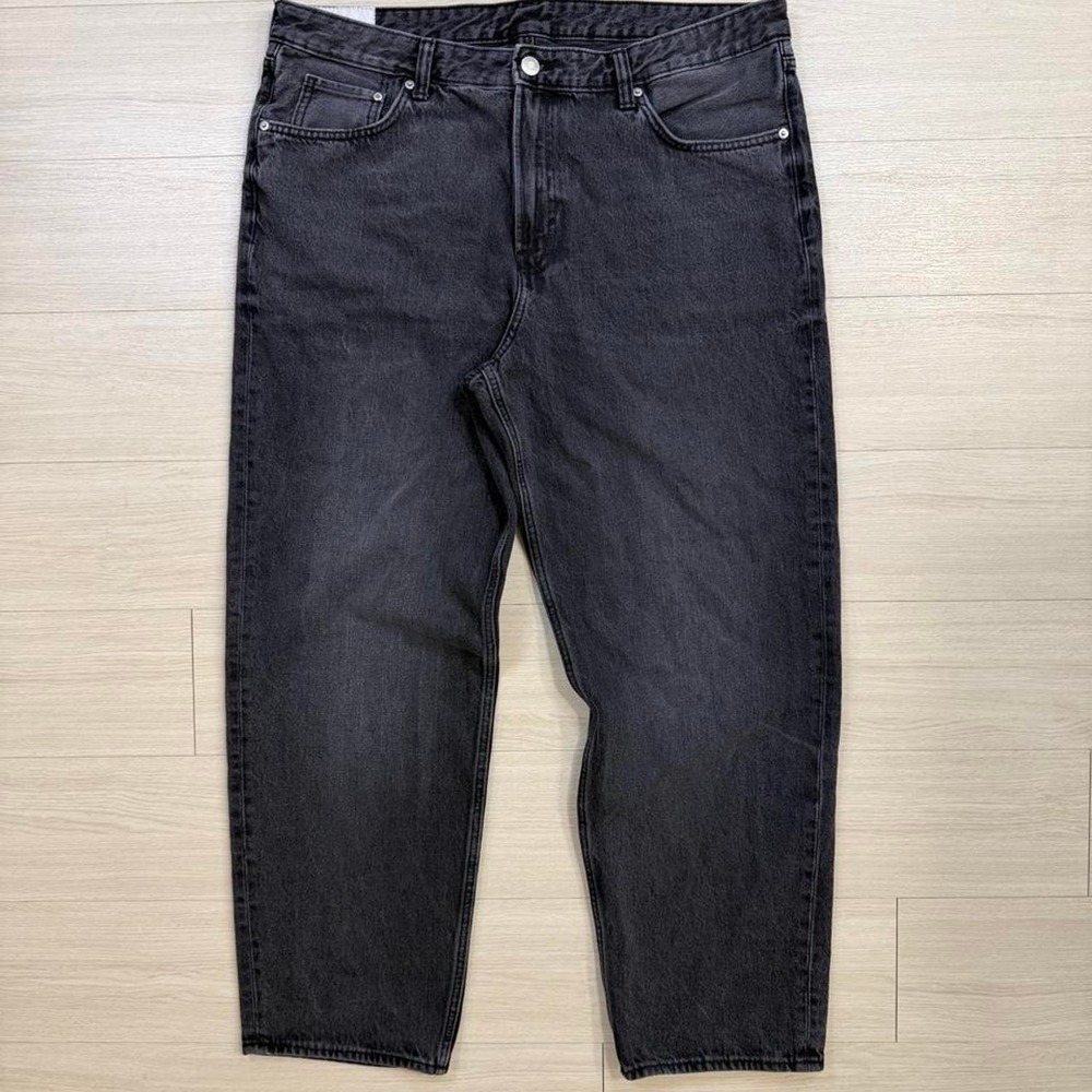 H&M Loose Fit Grey Jeans Mens Size 40x32 Baggy Relaxed Fit